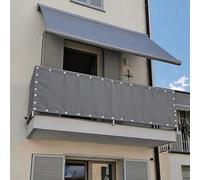 XUEHMIN Filet D’Ombrage 80 x 140 cm UV Opaque, Résistant Aux, Protection Contre Soleil, Contre Vent Brise Vue Balcon Extérieur avec Œillets, Attaches de Câble pour Terrasse, Gris Clair