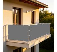 XUEHMIN Filet D’Ombrage 80 x 160 cm UV Opaque, Résistant Aux, Protection Contre Soleil, Contre Vent Brise Vent Terrasse, Clôture avec Œillets, Cordons pour Exterieur, Gris Clair
