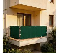 XUEHMIN Filet Occultant 160 x 180 cm UV Opaque, Résistant Aux, Protection Contre Soleil, Contre Vent Cache Brise Opaque UV Résistant avec Œillets, Attaches de Câble pour Exterieur, Vert Foncé