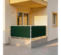 XUEHMIN Filet Occultant 65 x 160 cm UV Opaque, Résistant Aux, Protection Contre Soleil, Contre Vent Protection Solaire et Brise-Vue avec Œillets, Cordons pour Exterieur, Vert Foncé