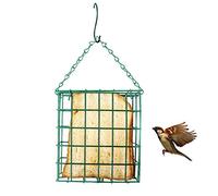 xuejuanshop Mangeoire carrée pour oiseaux sauvages - Distributeur de nourriture à suspendre - Mangeoire à sébum - Mangeoire à graines et noix