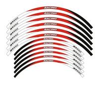 XUEKK Décalcomanies Autocollant Décoratif Réfléchissant Jantes Moto Bandes Autocollantes pour Suzuki DR650 DR650S/SE/SES(Red c)
