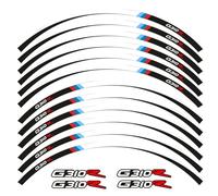 XUEKK Décalcomanies Autocollant Réfléchissant Jantes Moto Accessoires Course Décoration Pneus pour BMW G310R G310 R(W)