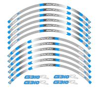 XUEKK Décalcomanies Autocollant Réfléchissant Jantes Moto Accessoires Course Décoration Pneus pour BMW G310R G310 R(I)