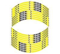 XUEKK Décalcomanies Autocollant Réfléchissant Jantes Moto Bandes Protection Pneus Avant Arrière pour Yamaha YZF R1 R1M R3 R6 R6S R25(R3 Yellow)