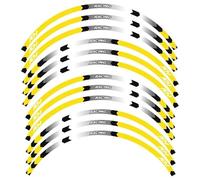 XUEKK Décalcomanies Autocollant Roue Moto pour Honda ADV 150 160 350 750 Décoration Contour Autocollants Moyeu Réfléchissants Étanche Jante(Yellow)