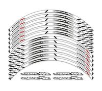 XUEKK Décalcomanies Autocollant Roue Moto pour Honda CBR600RR CBR1000RR CBR250RR Décoration Réfléchissante Autocollants Moyeu Jante Étanche(White)