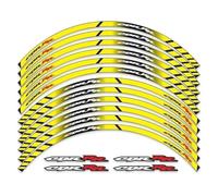 XUEKK Décalcomanies Autocollant Roue Moto pour Honda CBR600RR CBR1000RR CBR250RR Décoration Réfléchissante Autocollants Moyeu Jante Étanche(Yellow)