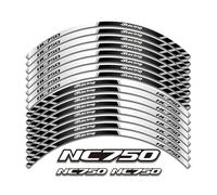 XUEKK Décalcomanies Autocollant Roue Moto pour Honda NC750X NC 750 NC750 Décoration Contour Autocollants Moyeu Réfléchissants Étanche Jante(B)