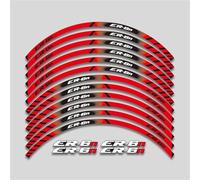 XUEKK Décalcomanies Autocollants Réfléchissants Imperméables Jantes Moto pour Kawasaki ER-6N 17 Pouces(Red)