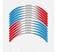 XUEKK Décalcomanies Autocollants Réfléchissants Jantes Moto pour BMW F900R Décoration Contour Moyeu Kit Décalcomanies Étanches Accessoires(3L A Red White Bule)