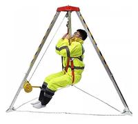 XUELOMZ Kit de trépied de Sauvetage d'urgence avec treuil Haute capacité pour la Protection antichute, Le Sauvetage en Espace confiné et en Cave, système de Levage pour Les Inter