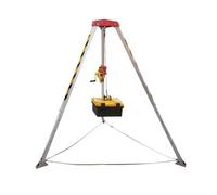 XUELOMZ Kit de trépied de Sauvetage rétractable avec treuil - Équipement de Protection antichute Robuste pour espaces confinés, sécurité des échafaudages et Solutions de Levage