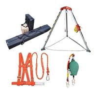XUELOMZ Kit de trépied pour espaces confinés, kit de Sauvetage d'urgence, Aluminium pour Tunnels de puits, Levage par treuil