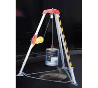 XUELOMZ Kit trépied réglable avec treuil Manuel et Ceinture de sécurité - Palan de Sauvetage Portable pour espaces confinés pour Le Levage d'urgence et Les opérations de sauvetag