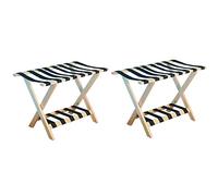 XUELOMZ Lot de 2 Supports de Valise pour Chambre d'amis - Porte-Bagages Pliable, étagère à Bagages, étagère à Chaussures, étagère de Rangement pour Bagages, pour hôtel, Maison,