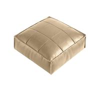 XUELOMZ Pouf marocain carré en Cuir synthétique avec Rangement, Coussin de Sol, Repose-Pieds, pour décoration de Salon, Marron Clair