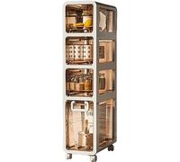 XUELOMZ Salle de Bain Cuisine Crevasse Armoire Étagère Rangement Acrylique Installation Gratuite Toilette Salle de Bain Toilette Armoire de Rangement Étanche Sol, Grande Capacité