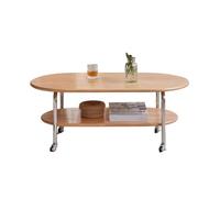 XUELOMZ Table Basse en Bois Massif avec roulettes pour Salon, Chambre à Coucher, Bureau, Table d'appoint Moderne et Simple en chêne avec Table à thé Mobile, Petite Taille