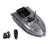 XUEMANSHOP Bateau Amorceur 500m, Télécommandé de Croisière a Vitesse Fixe Intelligent de 500 M, Télécommande sans Fil pour la Pêche en Rivière (Noir Carbone)