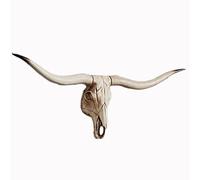 XUEMEIZI Crâne De Taureau Longhorn - Tête De Taureau De Boeuf, Décoration Murale Rustique Chic du Texas, Réplique De La Tête De Crâne De Taureau De Boeuf Véritable (Color : A)