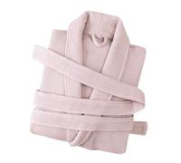 XUEMML Peignoir À Carreaux en Nid d'abeille, Doux Et Absorbant, Peignoir Long pour Femmes, Léger, pour La Maison(Purple Pink,XL)