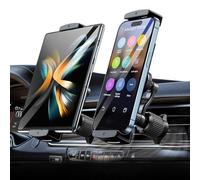 xuenair Support de voiture pliable en Z avec bras long, pas de blocage de la ventilation et ne tombe jamais - Compatible avec iPad Mini, iPhone 15, 14 et plus d'appareils de 4,7 à 12,9 pouces