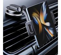 xuenair Support de voiture pliable en Z pour tableau de bord rotatif à 360° et prise en main ferme pour iPad Mini Pro Air Z Fold 6 5 4 iPhone Samsung et autres appareils de 10,2 à 32,8 cm