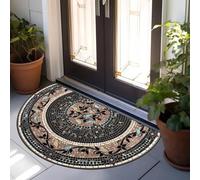 xueneige 3D Illusion Optique Demi-Cercle Velours Cristal Paillasson Style Ethnique Bohème Salon Porche Entrée 40x60cm 50x80cm 60x90cm