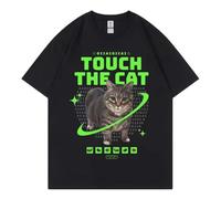 xueneige Cute Cat Meme T-Shirt Top Unisexe élégant et Amusant avec imprimés de Chats Tendance pour Les Amoureux des Chats