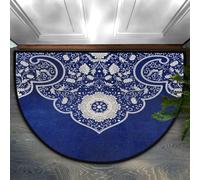 xueneige Design Bohème Ethnique 3D Illusion Visuelle Demi-Cercle Velours Cristal Paillasson Intérieur Extérieur Balcon 40x60cm 50x80cm 60x90cm