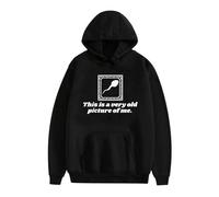 xueneige Drôle Voici/Voici Une très Vieille Photo de Moi Sweats à Capuche avec Inscription Humoristique Farce Nouveauté Sweat-Shirt Noir à Enfiler Adolescents