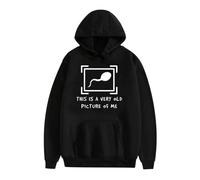 xueneige Drôle Voici/Voici Une très Vieille Photo de Moi Sweats à Capuche avec Inscription Humoristique Farce Nouveauté Sweat-Shirt Noir à Enfiler Adolescents