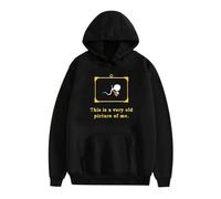xueneige Drôle Voici/Voici Une très Vieille Photo de Moi Sweats à Capuche avec Inscription Humoristique Farce Nouveauté Sweat-Shirt Noir à Enfiler Adolescents