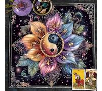 xueneige Nappe de Divination Soleil Lune Tissus d'autel Sorcellerie Tapis de Tarot Spirituel Nappe Accessoires de Jeu de Divination Décoration Murale