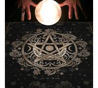 xueneige Nappe divinatoire Phase Lunaire Fleur Astrologie Carte de Tarot Nappe Autel Tissu Accessoires de Jeu divinatoire Décoration Murale