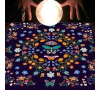 xueneige Nappe divinatoire Phase Lunaire Fleur Astrologie Carte de Tarot Nappe Autel Tissu Accessoires de Jeu divinatoire Décoration Murale