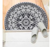 xueneige Style Bohème Ethnique 3D Illusion Optique Demi-Cercle Velours Cristal Tapis Décomat Salon Couloir Balcon 40x60cm 50x80cm 60x90cm