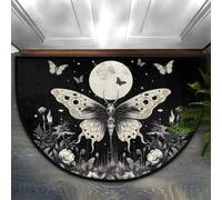 xueneige Style Bohème Ethnique 3D Illusion Optique Demi-Cercle Velours Cristal Tapis Décomat Salon Couloir Balcon 40x60cm 50x80cm 60x90cm