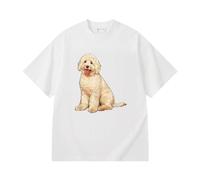 xueneige T-Shirt Girly pour Femmes et Hommes Amoureux des Chiens avec Motif Graphique représentant Un Adorable Chiot Doodle