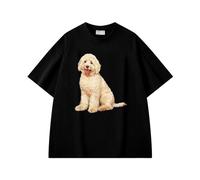 xueneige T-Shirt Girly pour Femmes et Hommes Amoureux des Chiens avec Motif Graphique représentant Un Adorable Chiot Doodle