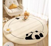 xueneige Tapis Ronds avec Motifs d'animaux de Dessins animés, Tapis Moelleux en Fausse Cachemire pour Chambre d'enfant, Coin Lecture, Chambre de bébé, Salle de Jeux, décoration de Chambre à Coucher