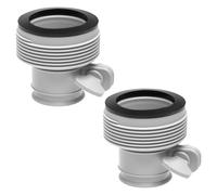 Xueniu Lot de 2 adaptateurs de tuyau de piscine de type B de 3,2 cm à 3,8 cm avec filetages efficaces, filtre de vidange - Connecteur de rechange pour pompe de piscine Intex - Accessoires de piscine