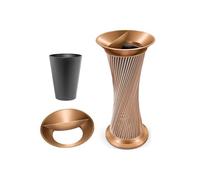 XUEQIZHENG Poubelle, Colonne à cendres verticale en acier inoxydable avec seau intérieur for ascenseur d'hôtel(Rose Gold)