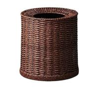 XUEQIZHENG Poubelle, Poubelle ronde en rotin sans couvercle - 8/12 litres, ouverture sur le dessus, avec bac intérieur, for bureau et maison(12L)