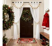 XUEQXUE Rideaux Voilage Salon 198 x 195 cm Translucide, Bloquer, Anti-UV, Separation, Lumiere, Lumière Filtrer Souple Demi Transparent Rideaux Salon pour Chambre Fenêtre, Blanc