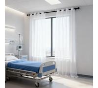 XUEQXUE Rideaux Voilage Transparent 220 x 225 cm Filtre La Lumière du Soleil, Protège L'Intimité, Transparent Lumineux Filtrer Rideaux Salon pour Chambre Fenêtre Salon, Blanc