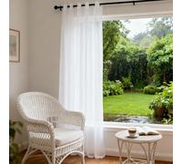 XUEQXUE Rideaux Voilages 55 x 165 cm Anti Froid, Rideau Isolant Anti-Bruit, Économie D'Énergie, Phonique Anti Bruit Thermiques avec Oeillets Rideaux pour Salon, Balcon, Chambre, Blanc