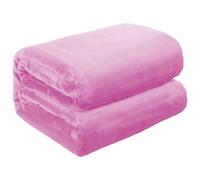 XUEXIAOH Couverture Lit 145 x 170 cm Douce et Épaisse Plaid Fourrure Grand Chaud et Doux en Peluche Facile à Entretenir pour Maman, Femme et Petite Amie, Rose