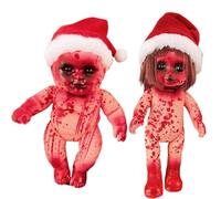 XUEYEGONGJI 2 PCS Creepy Doll Bloody Died Girl & Boy Halloween Effrayant Poupée hantée Suspendue PVC Polror Polror Polls for Haunted House, Frank Game, Living Dead Dolls